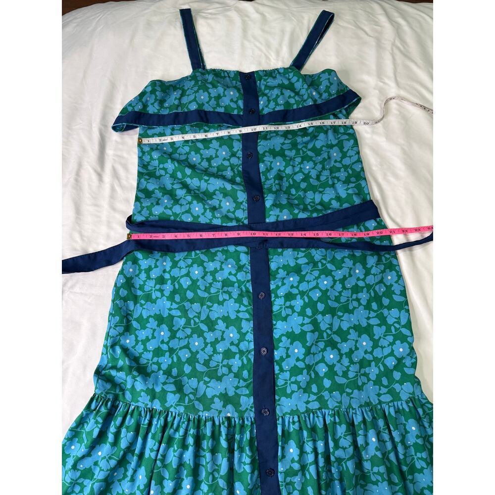 Derek Lam Crosby Floral Popover Midi Dress Size 12 - Picture 4 of 15